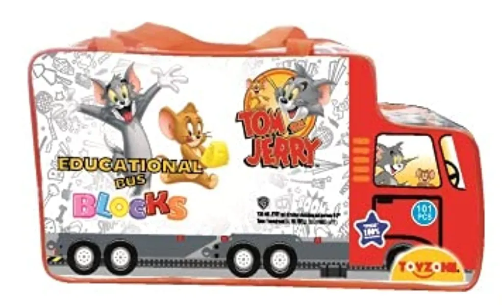 Toyzone Tom & Jerry Bus Blocks 111 Pcs