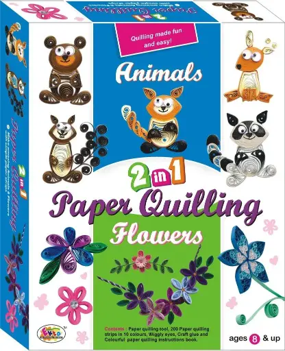 2 IN 1 PAPER QUILLING ANIMALS & FLOWERS